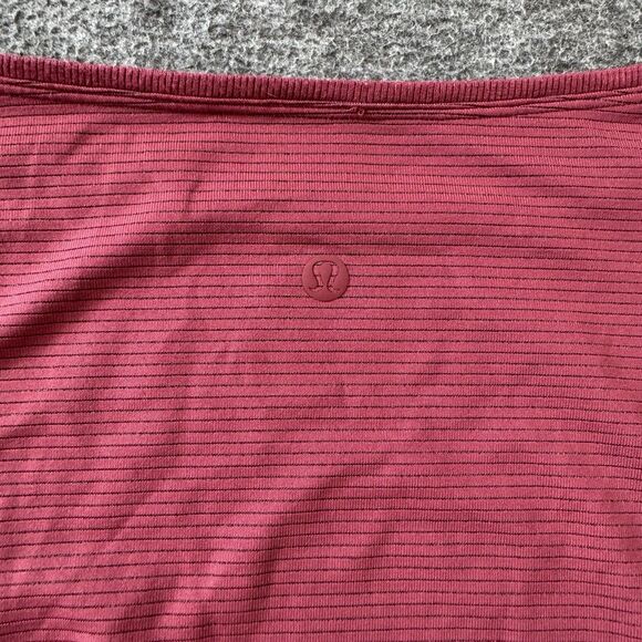 Lululemon Back in Action Long Sleeve Shirt Top Womens Size 10 Boat Neck Relaxed - Picture 3 of 4